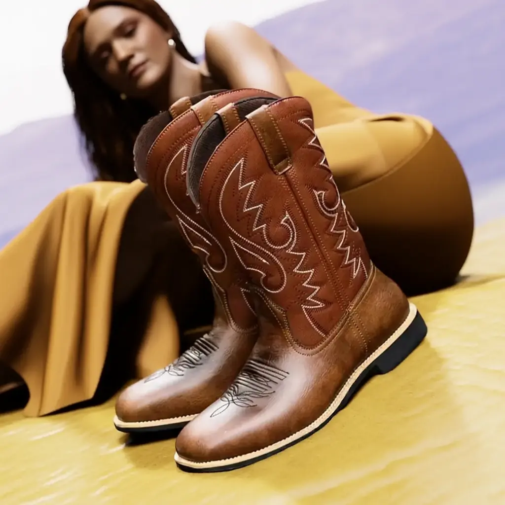 The Frontier Roper | Vintage Cowboy Boots for Men | Classic Cowboy Vintage Boots 4 cowboy boots mens