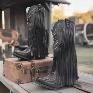 fringe cowgirl boots