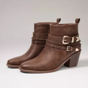brown ankle cowboy boots