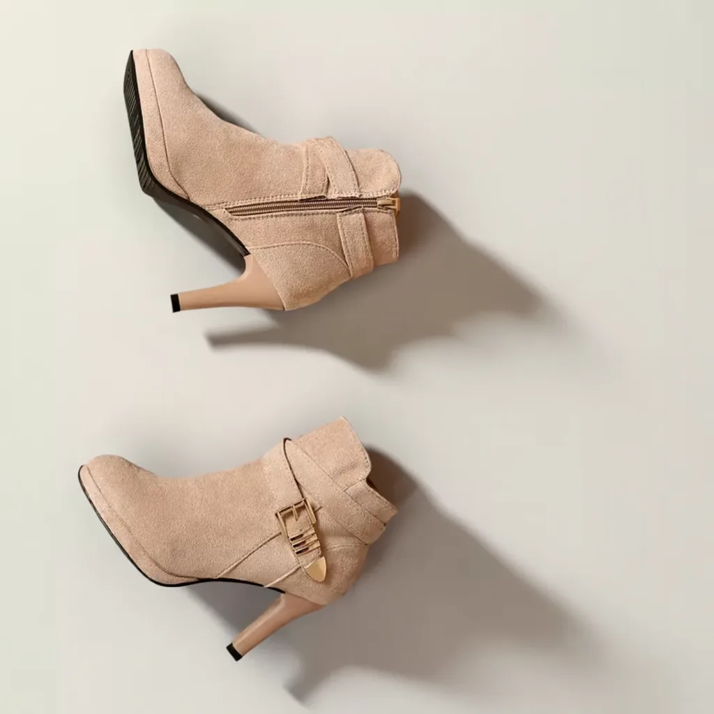 Women’s Platform Ankle Boots, Round Toe, Ultra-High Heel, Side Zip 4 ankle cowboy boots for women