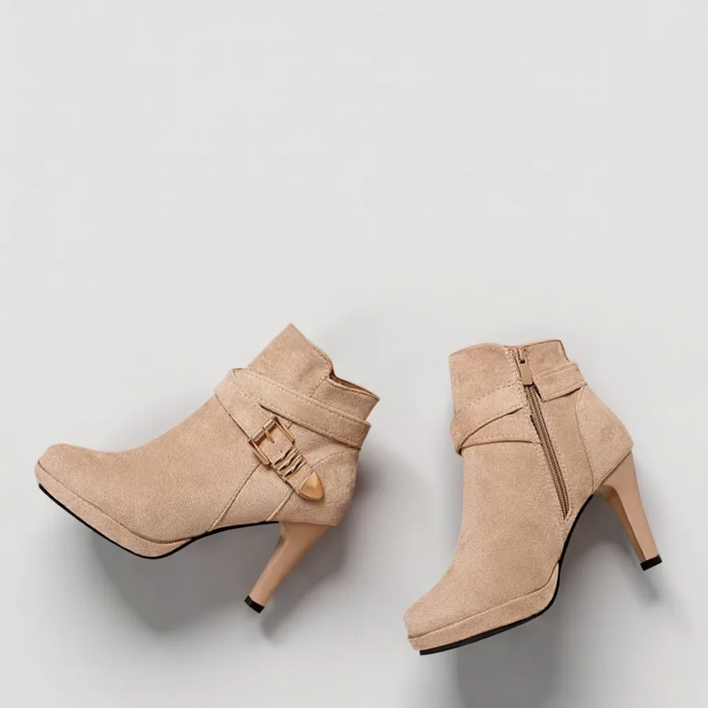 Women’s Platform Ankle Boots, Round Toe, Ultra-High Heel, Side Zip 3 ankle cowboy boots for women