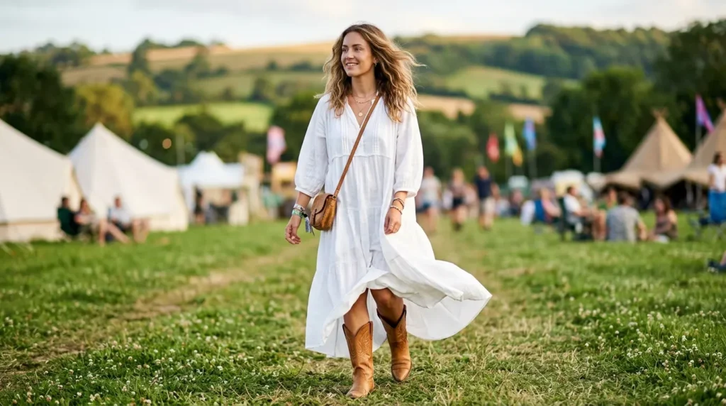 White Cotton Maxi Dress